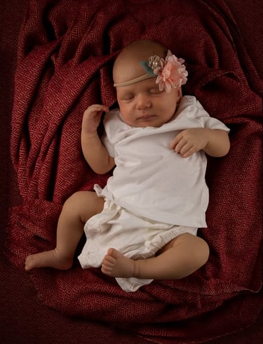 Portrait de bébé réalisé en studio à Ganges, Hérault