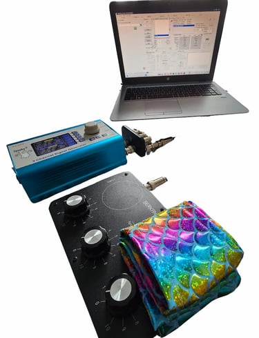 Healing technology meets textiles—the tools needed to infuse frequencies into holographic fabric