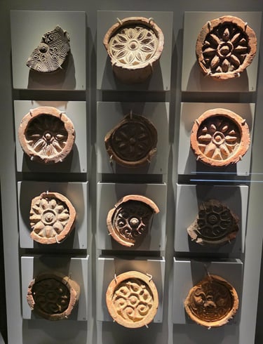 Roof end tiles