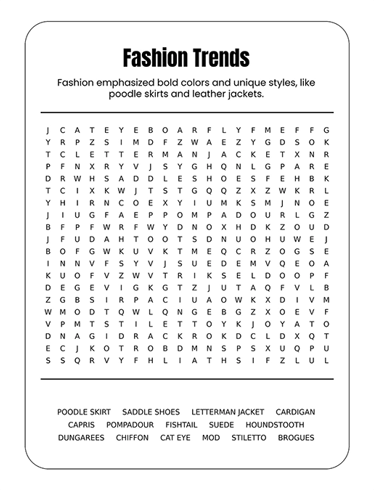 Fashion Trends Puzzle