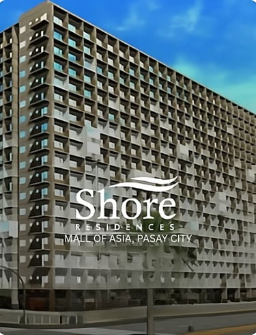 Shore Residences high-rise luxury condominium building near Mall of Asia in Pasay City.