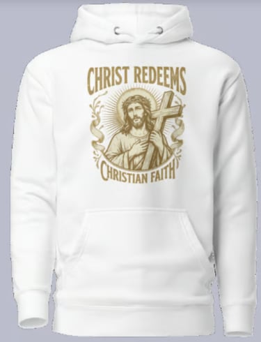 Christ Redeems Christian Faith Tee,Asylvestre shop,alex sylvestre shop