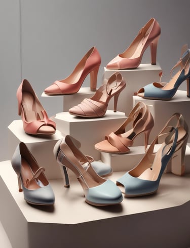 An inviting display of lifestyle products in soft pastel colors.