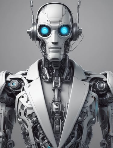 An animated robot showcasing the Advanced AI Agent.