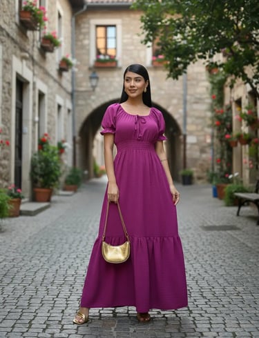 Vestido Longo Feminino Evangélico Chique Soltinho
