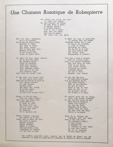 chanson rosatique de robespierre