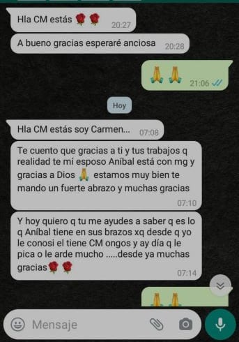 testimonio de trabajo de amarre de amor 
