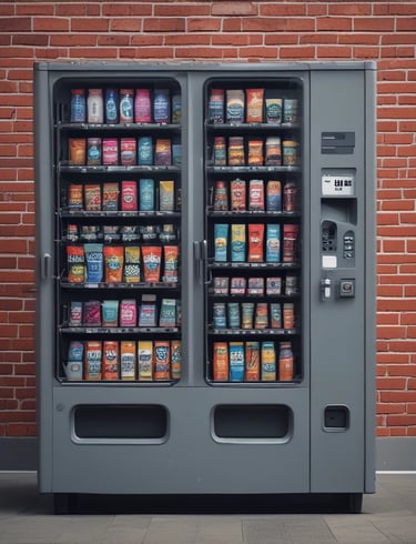 A modern black SUV is parked on a paved area in front of a red advertisement banner. Nearby, there are other cars in white and blue. The setting appears to be an open-air dealership or showroom with a partially visible green canopy in the background.