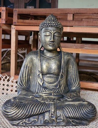 Concrete stone Buddha statue