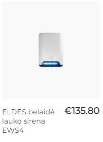 Eldes belaidė lauko sirena EWS4