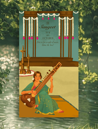 a woman playing a musical instrument in a room