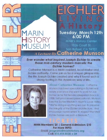 Marin History Museum - Eichler Living: A History. 