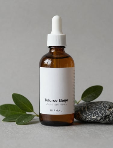 A serene workspace with aromatherapy items and a journal open for reflection.