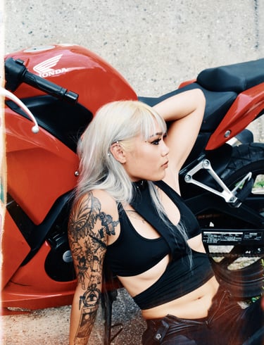 First time model Reeni Cao in "RYDER" shoot.