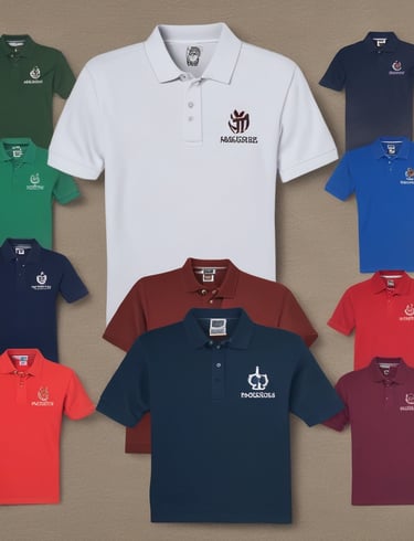 A variety of T-shirts are displayed with humorous and bold text designs, featuring phrases like 'I don't need Google,' and graphics such as lions and tigers. The T-shirts are predominantly dark with bright text and images.