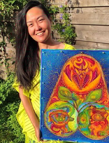 Batik Artist, Shuen Li Spirit, Art for the Gentle Spirit, Netherlands, Batik Artwork