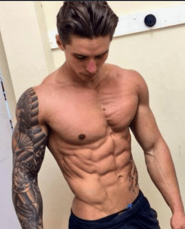 6 pack abs workout zoom gym man tatoos