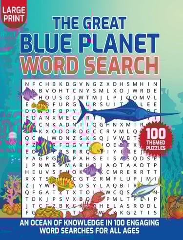 ocean word search great blue planet large print sea creatures educational puzzle book liora onyx cover