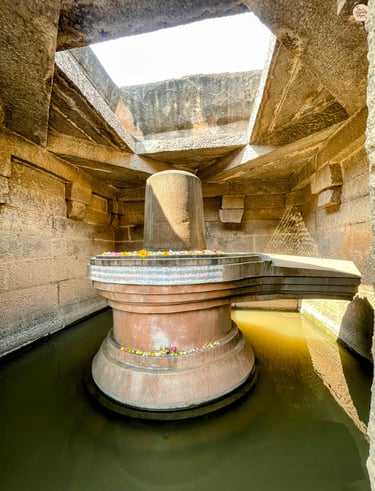 Badavalinga in Hampi—where the sacred Shivalinga rests in silent waters.