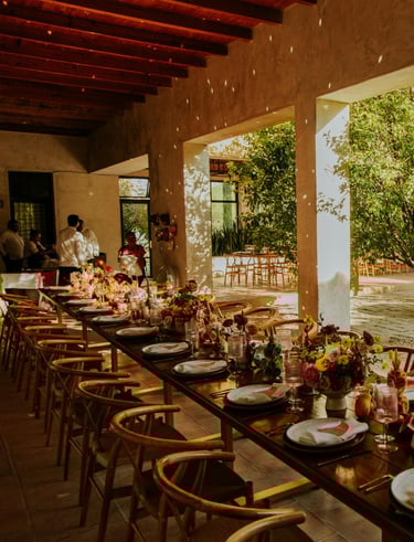 Table Setup with Decor, Floral and Catering