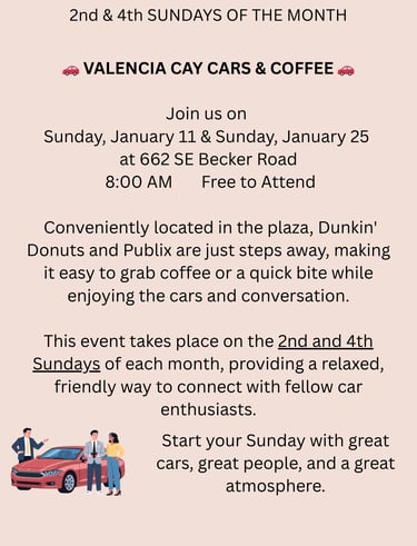 A flyer for a classic British car meet up 