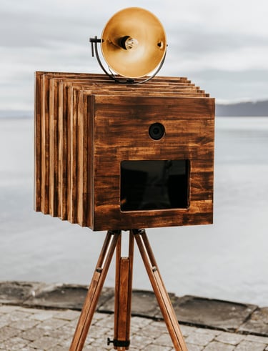 Klassik Fotobox von Partivent – stilvolle Fotobox für Hochzeiten, Feiern & Events rund um den Bodens