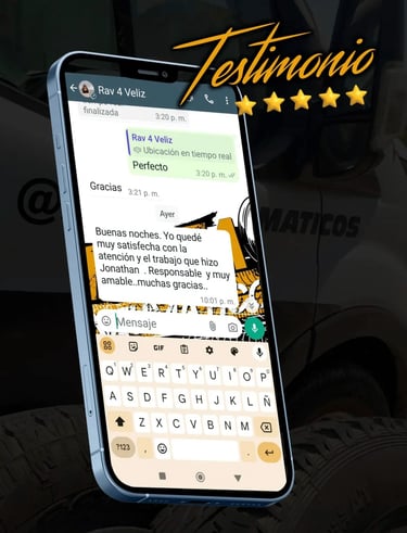 Testimonio 3 de una instalación de neumáticos