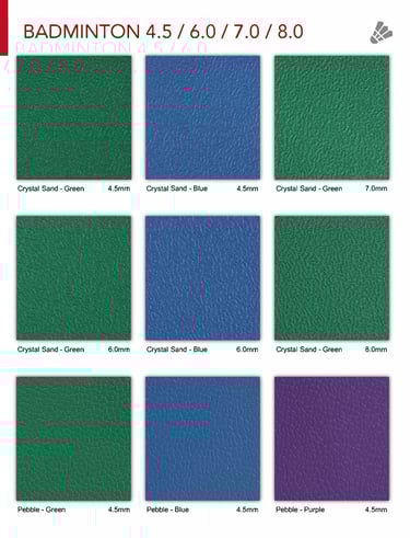 Badminton PVC flooring BWF Approved