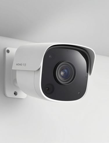Image showing a technician installing a state-of-the-art security camera outside a luxury South Florida property.