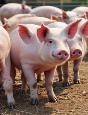 Close-up of high-quality animal feed pellets ready for packaging.