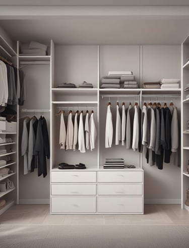 Soft sunlight illuminating a neat, clutter-free workspace with neutral tones.