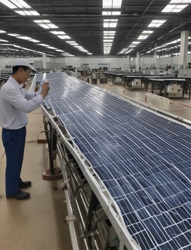 Product manufacturing in a Chinese factory.