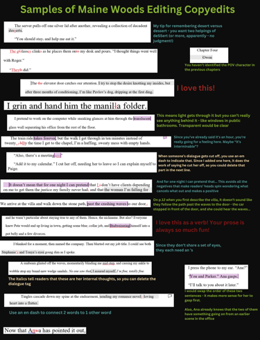 A sample of MWE's copyediting