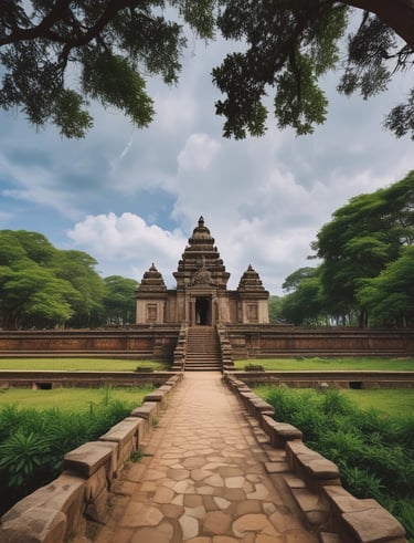 A travel consultant assisting clients with maps and travel plans in a cozy office.