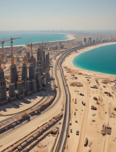 A team of engineers collaborating on a construction project.