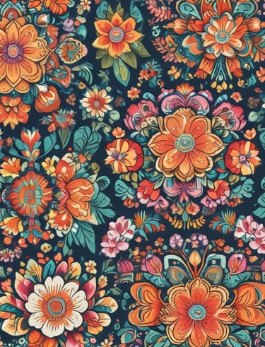 Flat lay of vibrant, stylish clothing pieces arranged neatly on a wooden table.