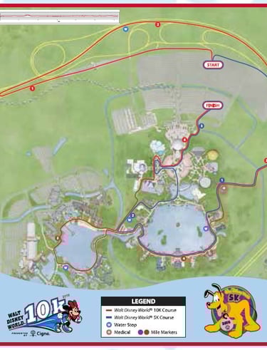 2016 runDisney Walt Disney World 5K Course Map