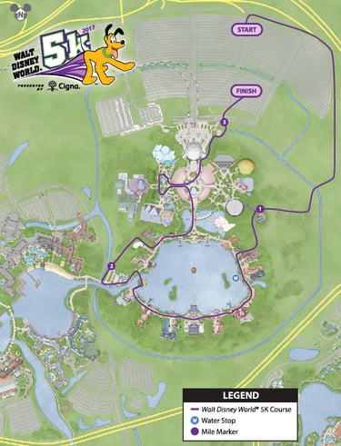 2017 runDisney Walt Disney World Marathon Weekend 5K Course Map