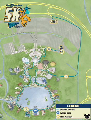 2025 runDisney Walt Disney World Marathon Weekend 5K Course Map