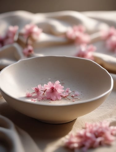 A collection of colorful, lightweight origami earrings displayed on a wooden tray.