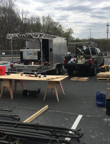 parking lot handrail alterations