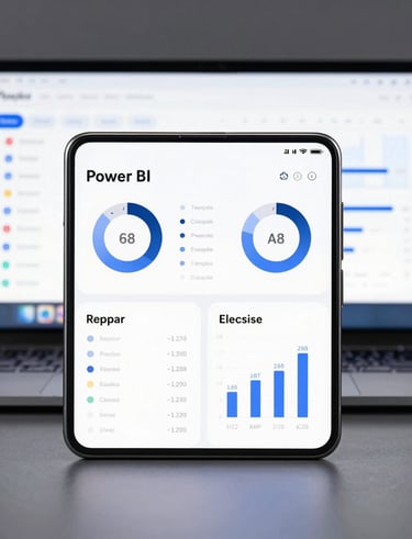 Close-up of hands typing on a keyboard with accounting software open.