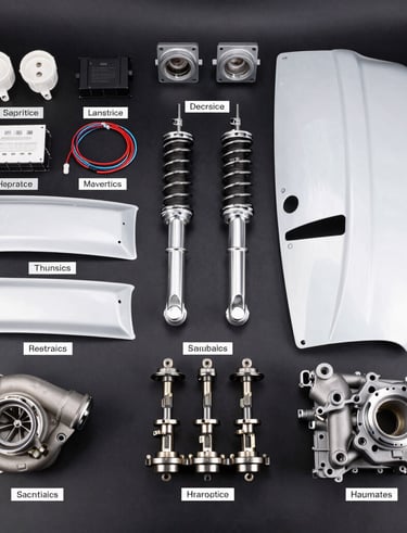 Hands inspecting a premium imported car component with precision tools.