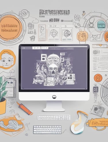 A clean, modern website homepage on a laptop screen showcasing branding work.