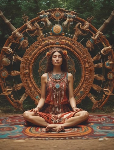 Calm workspace with natural elements like plants and soft golden light.