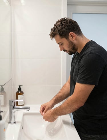 Team of renovation experts discussing plans around a wooden table.