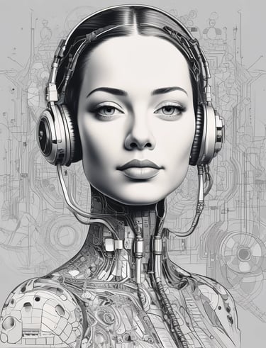 Abstract visualization of interconnected AI narratives flowing like a calm river.