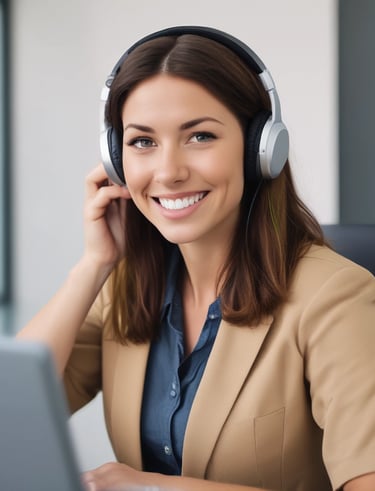 An Australian cityscape with digital voice wave graphics overlayed, symbolizing voice AI technology.