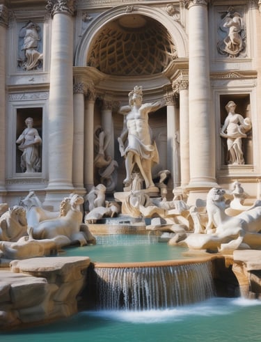 Scenic view of a private tour group exploring a historic site in Lazio.
