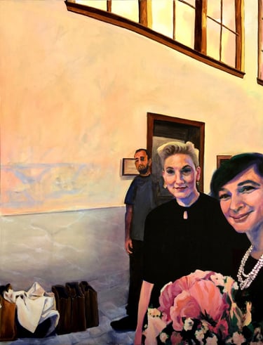 Wedding Panorama, San Francisco City Hall, 62" x 192" Acrylic on canvas, 2020